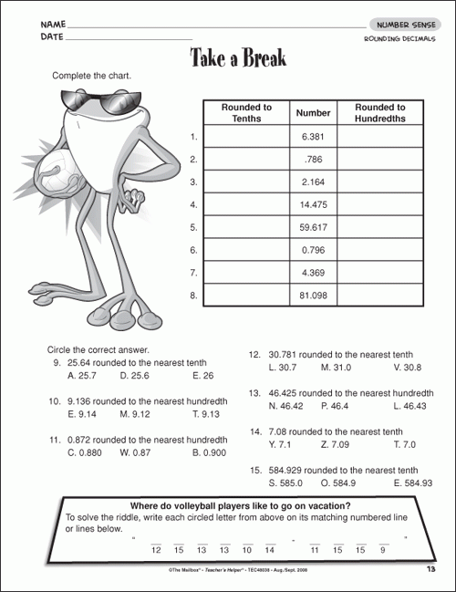 Worksheets For 5th Graders