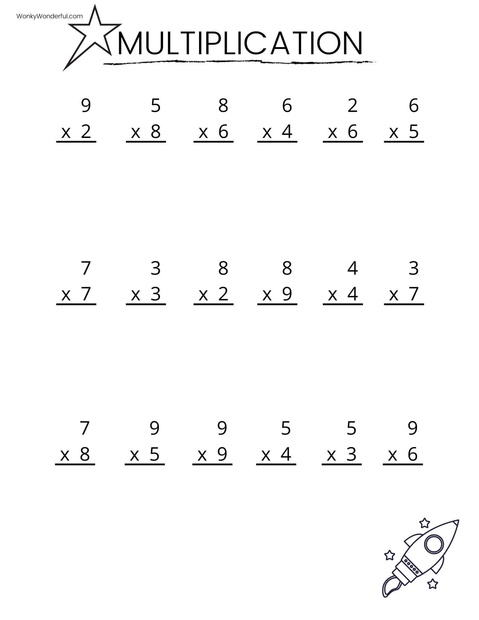 X3 Multiplication Worksheets Free Printable